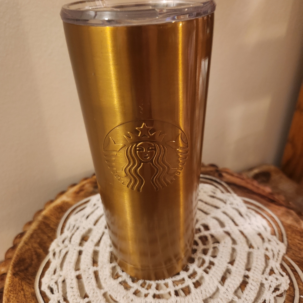 Starbucks Gold Stainless Steel Travel Tumbler